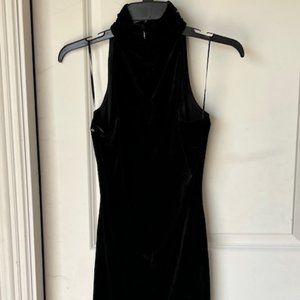 I.State Black Velour Sleeveless Dress